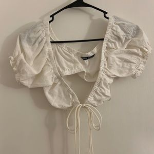 White tie crop top